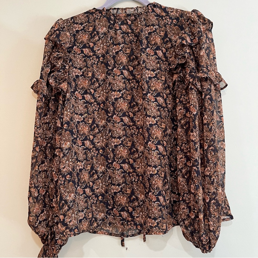 Moon River Ruffled Blouse Size S - Picture 5 of 6